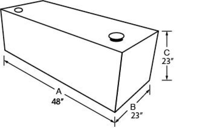 Tradesman Steel Rectangular Liquid Storage Tank (Full Size) - Black