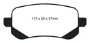 EBC 08-11 Chrysler Town & Country 3.3 Greenstuff Rear Brake Pads