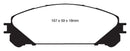 EBC 10+ Lexus RX350 3.5 (Japan) Greenstuff Front Brake Pads