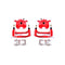 Power Stop 01-03 Acura CL Front Red Calipers w/Brackets - Pair