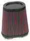 K&N Universal Rubber Filter Dual Flange Oval Tprd 3.75in Base O/S W x 3.438in Top O/S W x 6.75in H