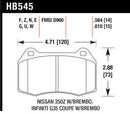 Hawk 03-07 G35/350z w/ Brembo HP+ Street Front Brake Pads