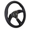 NRG Reinforced Steering Wheel (350mm / 2.5in. Deep)Blk Alcantara Comfort Grip w/4mm Matte Blk Spokes