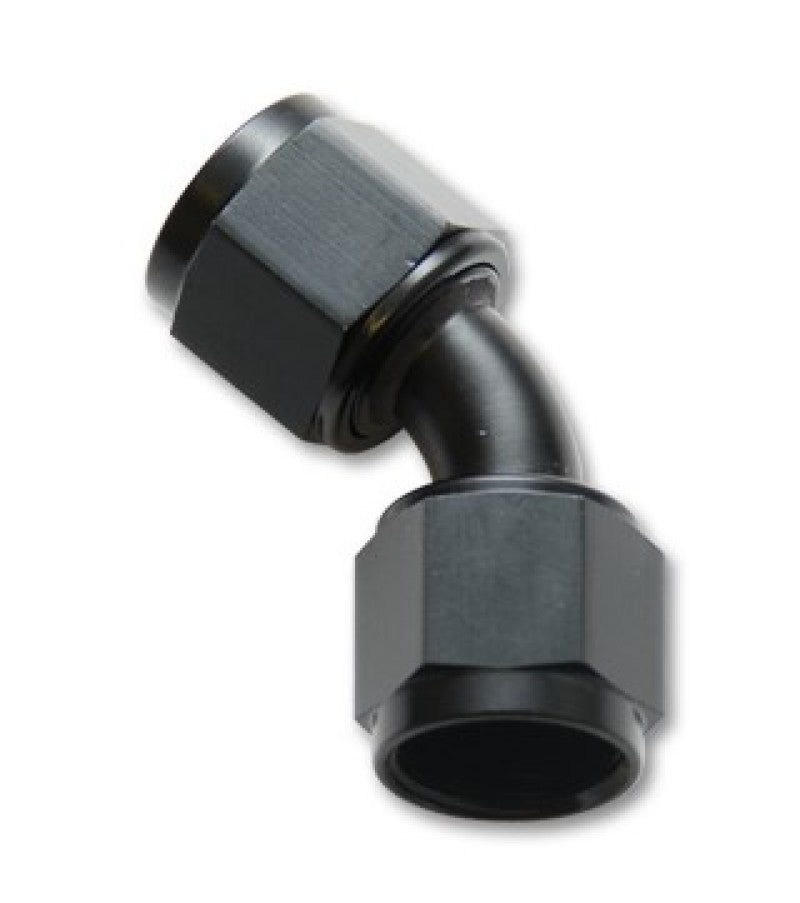 Vibrant -20AN X -20AN Female Flare Swivel 45 Deg Fitting (AN To AN) -Anodized Black Only