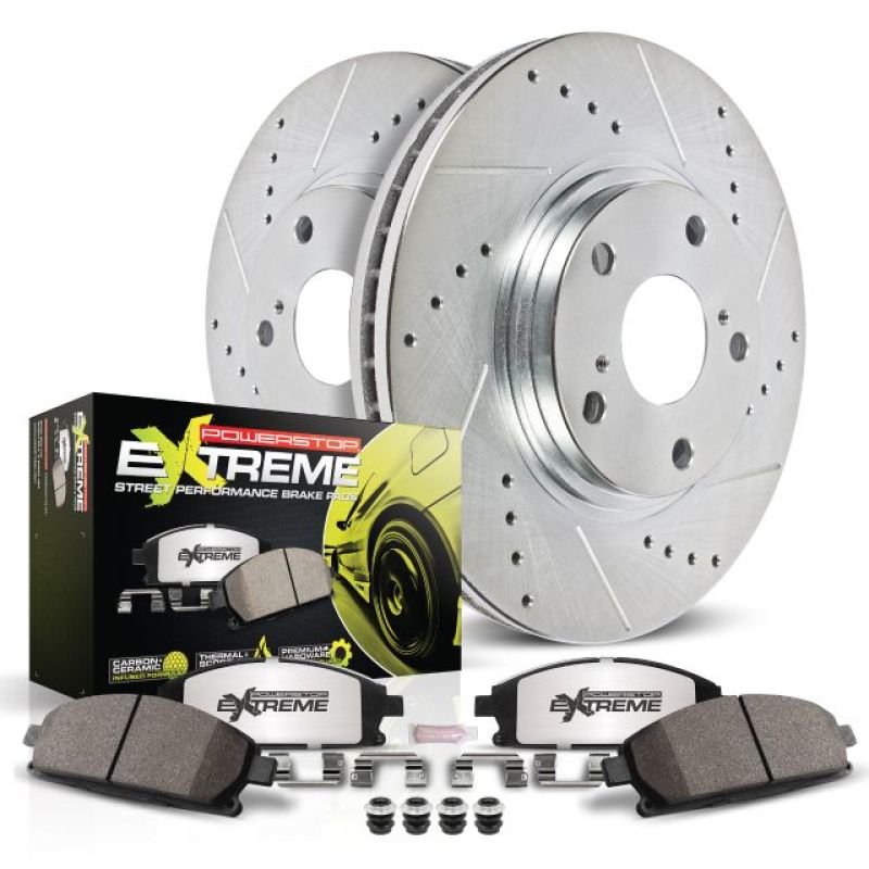 Power Stop 05-11 Ford Mustang Rear Z26 Street Warrior Brake Kit