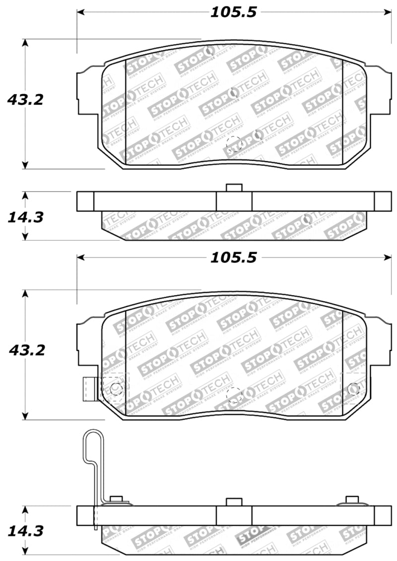 StopTech Performance 04-07 RX-8 Rear Pads