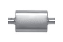 Gibson MWA Superflow Center/Center Oval Muffler - 4x9x14in/3in Inlet/3in Outlet - Stainless