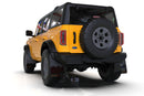 Rally Armor 21-22 Ford Bronco (Plstc Bmpr + RB - NO Rptr/Sprt) Blk Mud Flap w/Met. Blk Logo