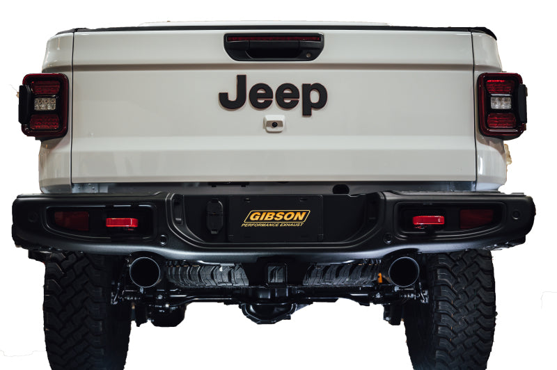 Gibson 2021+ Ford Bronco 4-DR 2.7L 4WD 2.5in Black Elite Cat-Back Dual Split Exhaust - Stainless