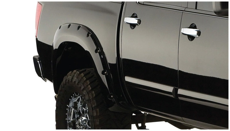 Bushwacker 04-15 Nissan Titan Pocket Style Flares 2pc 67.1/78.9/84/96in - Black