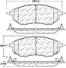 StopTech 14-15 Subaru Forester 2.0L Street Select Front Brake Pads