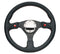 NRG Reinforced Steering Wheel (320mm) Blk Leather w/Dual Buttons