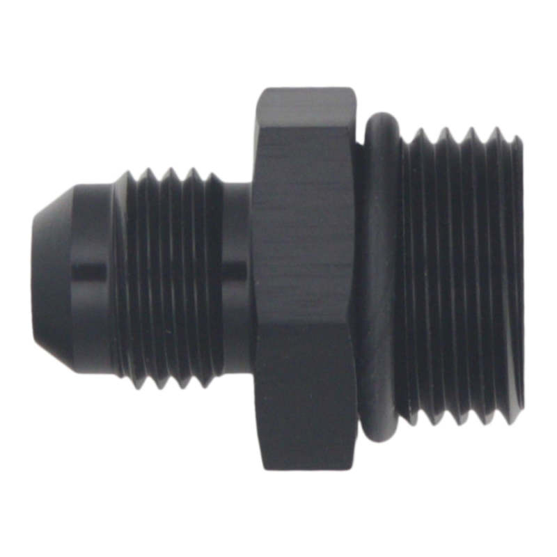 DeatschWerks 8AN ORB Male to 6AN Male Flare Adapter (Incl O-Ring) - Anodized Matte Black