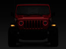 Raxiom 18-22 Jeep Wrangler JL/JT Axial 9-Inch LED Headlights w/RGB Halo- Blk Housing (Clear Lens)
