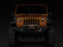 Raxiom 97-18 Jeep Wrangler TJ/JK Axial Halo Headlights w/ DRL Amber Signals- Blk Hsng (Clear Lens)