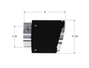 MBRP Universal Carbon Fiber Tip, 3in. ID./5in. OD./ 6.13in L. Angle Cut Dual Wall