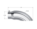 MBRP Universal Tip 5 O.D. Turn Down 4 inlet 14 length