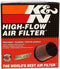 K&N Universal Rubber Filter-Round Tapered 3in Flange ID x 6in Base OD x 6in Top OD x 5in H