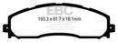 EBC 13+ Ford F250 (inc Super Duty) 6.2 (2WD) Greenstuff Rear Brake Pads