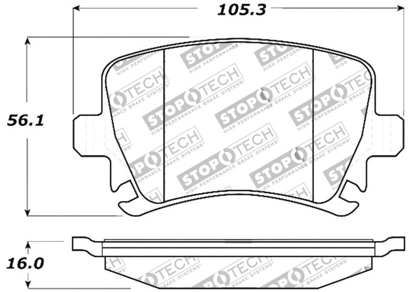 StopTech Performance 06-09 Audi A3 / 05-09 Audi A4/A6 / 08-09 Audi TT / 06-09 VW GTI / 06-09 Jetta