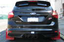 Rally Armor 12-19 Ford Focus ST / 16-19 RS Black UR Mud Flap w/ Tangerine Scream Logo