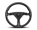Momo Montecarlo Steering Wheel 350 mm - Black Leather/Black Stitch/Black Spokes