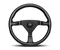 Momo Montecarlo Steering Wheel 350 mm - Black Leather/Red Stitch/Black Spokes