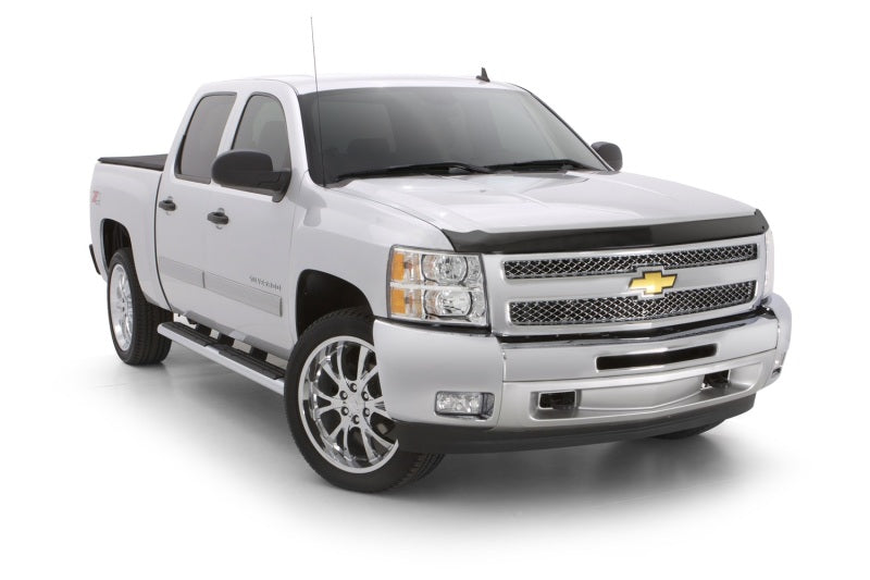 AVS 15-18 Chevy Silverado 2500 (No Induct Hood) Aeroskin Low Profile Acrylic Hood Shield - Smoke