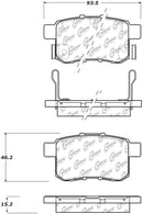 StopTech Sport Performance 11-17 Honda Accord Rear Brake Pads