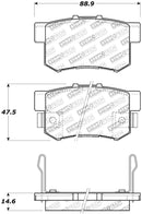 StopTech Performance 08-10 Honda Accord EX/EX-L Coupe / 08-10 LX/LX-P/LX+ Sedan Rear Brake Pads