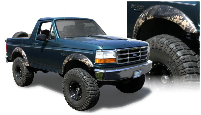 Bushwacker 92-96 Ford Bronco Extend-A-Fender Style Flares 2pc - Black