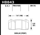 Hawk 2018 Chevrolet Camaro ZL1 HPS 5.0 Front Brake Pads