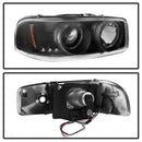 Spyder GMC Sierra 1500/2500/3500 99-06 Projector Headlights LED Halo LED Black PRO-YD-CDE00-HL-BK
