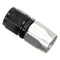 Russell Performance -10 AN Black/Silver Straight Full Flow Hose End