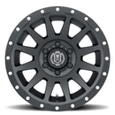 ICON Compression 17x8.5 5x5 -6mm Offset 4.5in BS 71.5mm Bore Satin Black Wheel
