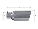 MBRP Universal Tip 8in OD Rolled End 5in Inlet 18in Length T304