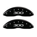 MGP 4 Caliper Covers Engraved Front & Rear 300 Black finish silver ch