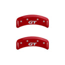 MGP 4 Caliper Covers Engraved Front Mustang Engraved Rear SN95/GT Red finish silver ch