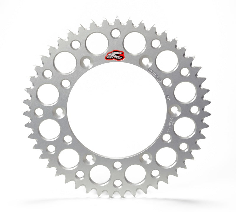 Renthal 94-22 Suzuki DR-Z 400S/SM/ DR350 Rear Grooved Sprocket - Silver 520-44P Teeth