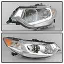 xTune 09-14 Acura TSX Projector Headlights - Light Bar DRL - Chrome (PRO-JH-ATSX09-LB-C)