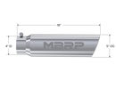 MBRP Universal 5in OD Angled Rolled End 4in Inlet 18in Lgth T304 Exhaust Tip