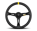 Momo MOD08 Steering Wheel 350 mm -  Black Leather/Black Spokes/1 Stripe