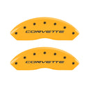 MGP 4 Caliper Covers Engraved Front & Rear C5/Corvette Yellow finish black ch