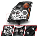 ANZO 2007-2012 Nissan Sentra Projector Headlights Black