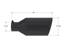 MBRP Universal Tip 8in O.D. Rolled End 4in inlet 18in length Black