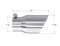 MBRP Universal Tip 4in O.D. Dual Wall Angled 3in inlet 8in length T304