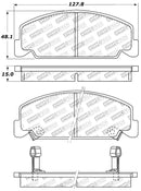 StopTech Performance 93-00 Honda Civic DX w/ Rr Drum Brakes Front Brake Pads