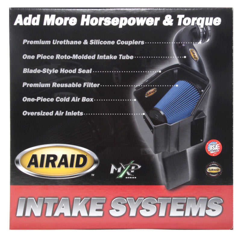 Airaid 11-14 Ford Mustang 3.7L V6 MXP Intake System w/ Tube (Dry / Black Media)