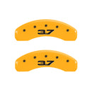 MGP 4 Caliper Covers Engraved Front 2015/Mustang Engraved Rear 2015/Bar & Pony Black finish slvr ch