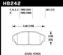 Hawk 86-01 Acura (Various) / 88-93 Honda (Various) HPS Street Front Brake Pads